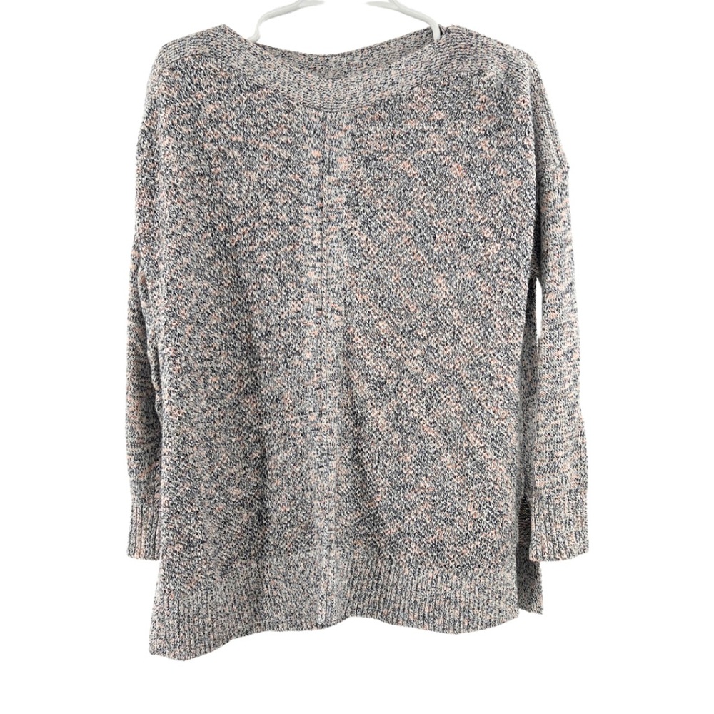 Loft 3/4 sleeve tunic sweater multicolor small side slits